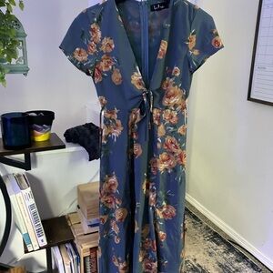 Lulu's Blue Floral Dress